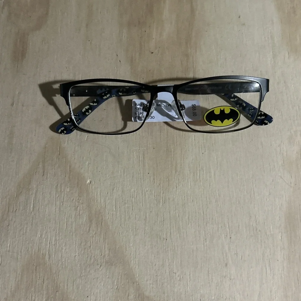 Disney Batman BME11WM Kids Black Metal Rectangular Full Rim 49-14-130 NWT Frames